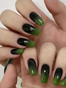 Bandes de gel à ongles semi-durcies, 20 pièces, enveloppes de qualité salon longue durée, autocollants de gel à ongles faciles à appliquer et à retirer avec lumière UV - Vert - Voir 5
