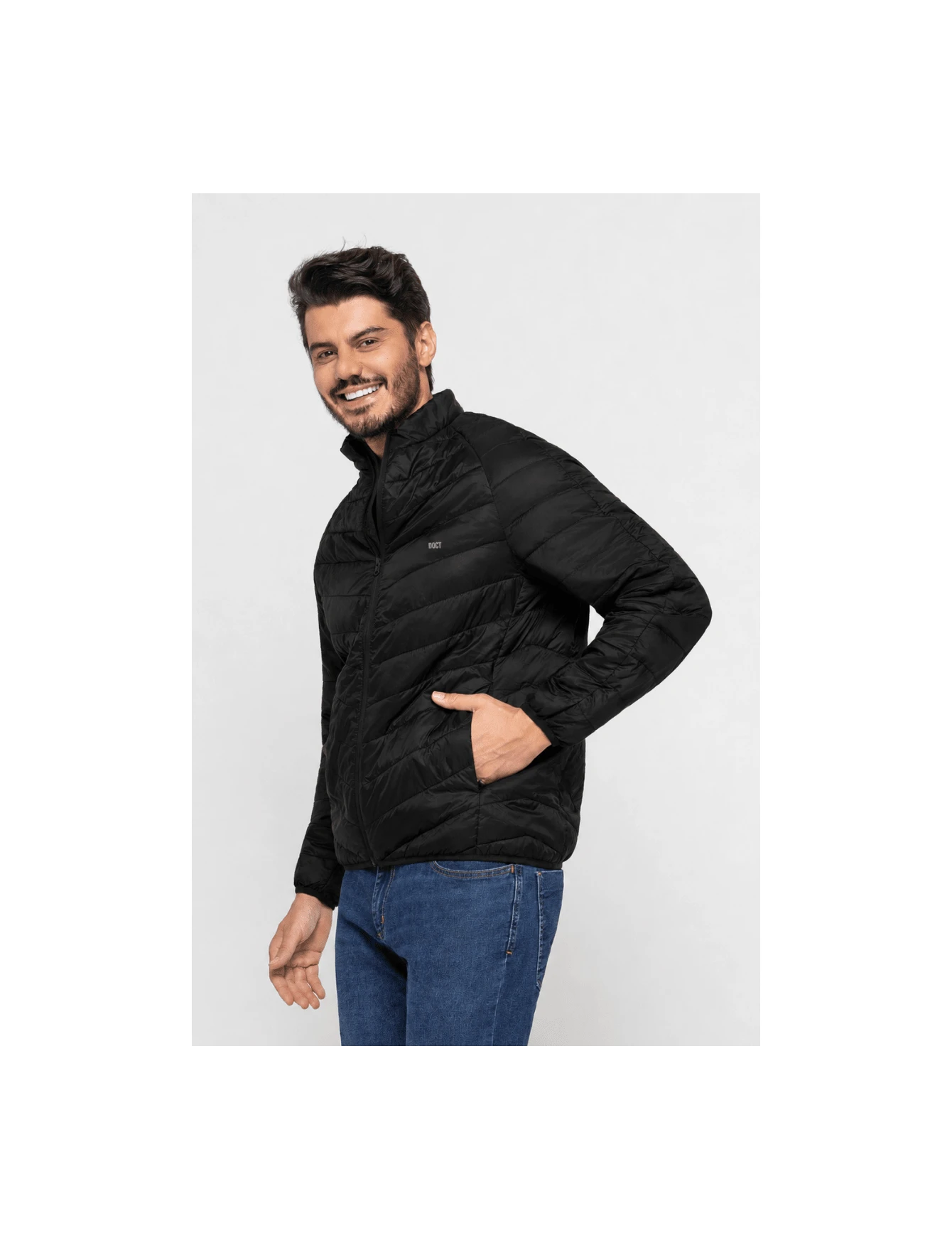 Jaqueta Puffer Bobojaco Masc Doct - Preto - Visão 1