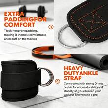 4pcs/Set Padded D-Ring Ankle Straps, Suitable For Glute And Leg Workouts - Multicolor - View 5