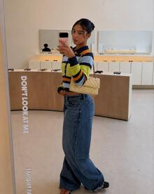 SEREN Autumn New Colorblock Striped Polo Collar Knit Sweater Women's Casual Commute Long Sleeve - Multicolor - View 5