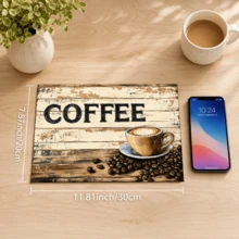 1pc Coffee Pattern Printed Diatomaceous Earth Kitchen Drain Mat, Absorbent Dish Drying Mat, Coffee Machine Mat, Dishwashing Mat, Sink Mat, Kitchen Countertop Protector, Suitable For Cups, Plates, Tableware And Kitchen Decor - Multicolor - View 16