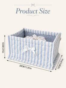 Bow Lace Foldable Fabric Storage Basket, Large Capacity Desktop Organizer Bin For Cosmetics, Toys, Books And Sundries,Room Decor For Bedroom, Nursery, Dorm,Holiday ,Holiday ,Cyber Monday ,Christmas,Christmas Gifts,Halloween - Multicolor - View 3