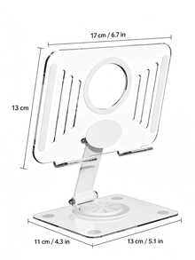 حامل هاتف/تابلت قابل للطي، قابل للدوران 360° وزاوية قابلة للتعديل، مناسب للهواتف الذكية والأجهزة اللوحية أقل من 12 بوصة، هيكل معدني قوي، هدية عيد الميلاد/السنة الجديدة الرائعة - متعدد الألوان - مشاهدة 5