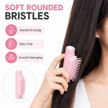 2-In-1 Refillable Spray Hairbrush, Softening Hair Styling And Scalp Massage Comb With Soft Round-Tip Nylon Bristles, Portable Dry And Wet Use Styling Tool, Suitable For Travel And Daily Use - Multiple Styles - View 2
