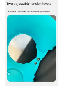 Portable Inflatable Neck Pillow For Travel, Folding Travel Necessities, Providing Neck Support, Suitable For Sedentary People, Camping, Traveling Tents, Outdoor Business Trips, Office Naps, Airplanes, Train Carriages, Learning And Driving. - Multicolor - View 6