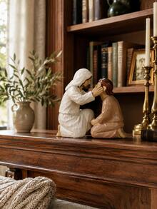 Figurita de Jesús Sanador, Estatua de Fe Religiosa para Decoración del Hogar, Adorno de Resina para Mesa, Estantería, Escritorio, Rincón de Oración, Regalo Espiritual Inspirador para Familia, Amigos, Pascua y Navidad - 1PC - Ver 3