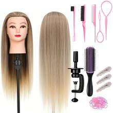 Ombre Long Hair Mannequin Head Set With Tripod Stand And Full Set Of Hair Styling Tools, Beauty Hair Training Head For Haircutting And Braiding Practice, Halloween - View 10