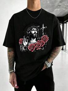 Men T-Shirts - 黑色 - 查看 2