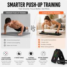 BSKT 44-Hole Color-Coded Guided Push-Up Training Board, Detachable Handle With Adjustable Spacing And Angle, For Adult Beginners And Advanced Bodyweight Training, Upper Body Muscle And Gym Strength Exercises - Multicolor - View 9