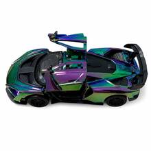 1 buah (Dikemas dalam kantong) Model Mobil Mainan Paduan Seng Skala 1/43, Mobil Balap Super Modern yang Modis, Warna Bunglon Berkilau, Mobil Mainan Paduan Die-Cast Berkualitas Tinggi dengan Fungsi, Pintu Ganda yang Dapat Dibuka, Mainan Anak-anak Cocok untuk Anak Laki-laki Usia 3+ - MultiWarna - View 8