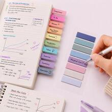 10 Colors PET Sticky Tabs, 200 Writable Transparent Index Tabs, Waterproof Removable Page Markers For Books, Study Notes, Planner & Office,Back To School Season - one-size - View 5