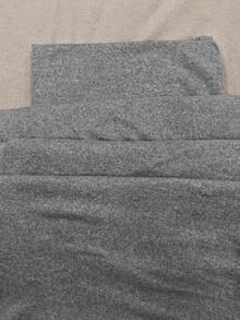 Plus Size Solid Color Minimal Waist Fold-Over Leggings, Casual Everyday Wear Spring Fall - Light Grey - View 6