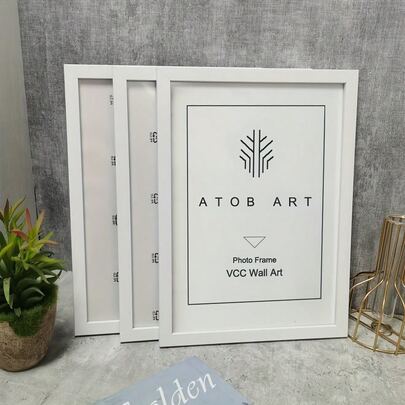 5pcs Wooden Photo Frame Set, Suitable For Photo Wall, Available In 10x15, 15x20, 20x25 Inches And A4 Sizes, Can Be Placed On Desk Or Hung On Wall, Ideal Choice For Photo Decoration, Commemorative Gift, Birthday Gift, Graduation Gift, Etc.