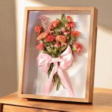 10 Inch Display Case Photo Frame Handmade DIY Tissue Paper Roses Framed Picture Frame - Multicolor - View 9