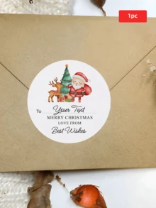 1/30/90/160pcs Customizable Round Christmas Stickers, PVC Waterproof & Oil-Proof Stickers, Multiple Sizes Perfect For Christmas Gift Decoration, Christmas Home Decor, Tabletop Display, Invitations, Envelopes, Great For Boyfriend, Girlfriend, Colleagues, Friends, Family, Suitable For Christmas, Party, Banquet, Daily Use - Multicolor 2 - View 28