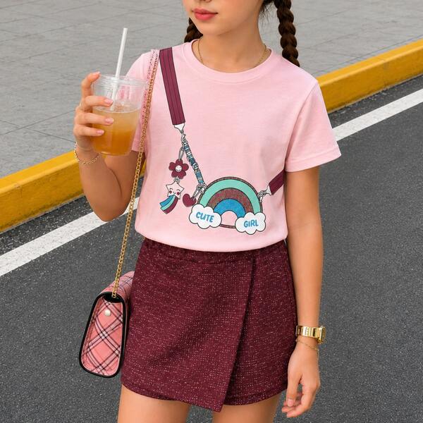 Conjunto Infantil Verão Feminino Cute Girls 2 ao 14 anos