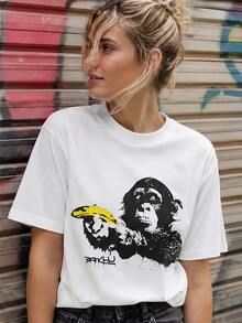 Women T-Shirts - 白色 - 查看 1