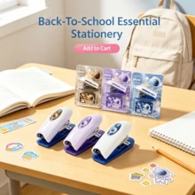 1 Set Stapler Mini Astronot Luar Angkasa dengan Isi Staples Gratis, Stapler Plastik Portabel Hemat Tenaga, Alat Tulis Sekolah Lucu Kecil untuk Siswa, Perlengkapan Penjilidan Dokumen Kertas Kantor, Back to School, Mini Stapler - Set - View 3