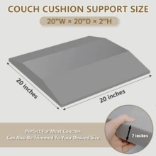 1/2/3pcs 20x20 Inch Gray Trapezoid Foam Seat Cushion, High Density Memory Foam Support Pad - Multicolor - View 3