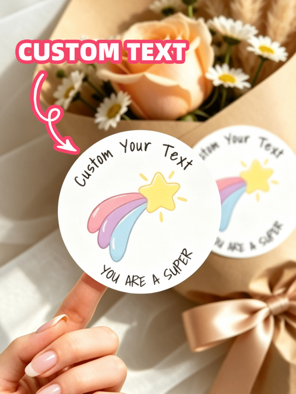1-108pcs Customizable Round Back To School Portrait Stickers, Personalized Photo Stickers, Waterproof PVC Stickers In Multiple Sizes, Suitable For Item Classification, Desk Decoration, Home Storage. Ideal Gift For Family, Colleagues, Friends, Couples, Suitable For Back To School, Events, Office Decoration
