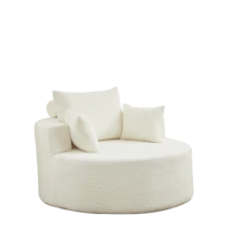 Beige 1 Seat Sofa - Chenille Fabric, No Assembly Required For Living Room - Beige 1 Seat - View 10