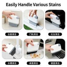 1pc Window Gap Cleaning Brush, Suitable For Cleaning Door Tracks, Window Tracks, Window Frames And Car Trunk Window Slots, Essential Household Kitchen Cleaning Tool And Home Cleaning Supplies - A - View 3