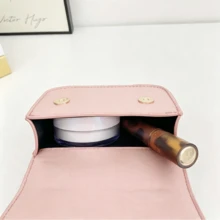 Girls Mini PU Crossbody Bag, Bowknot Pearl Decor Handbag, Detachable Pearl Top Handle And Metal Chain Shoulder Strap - A - View 4