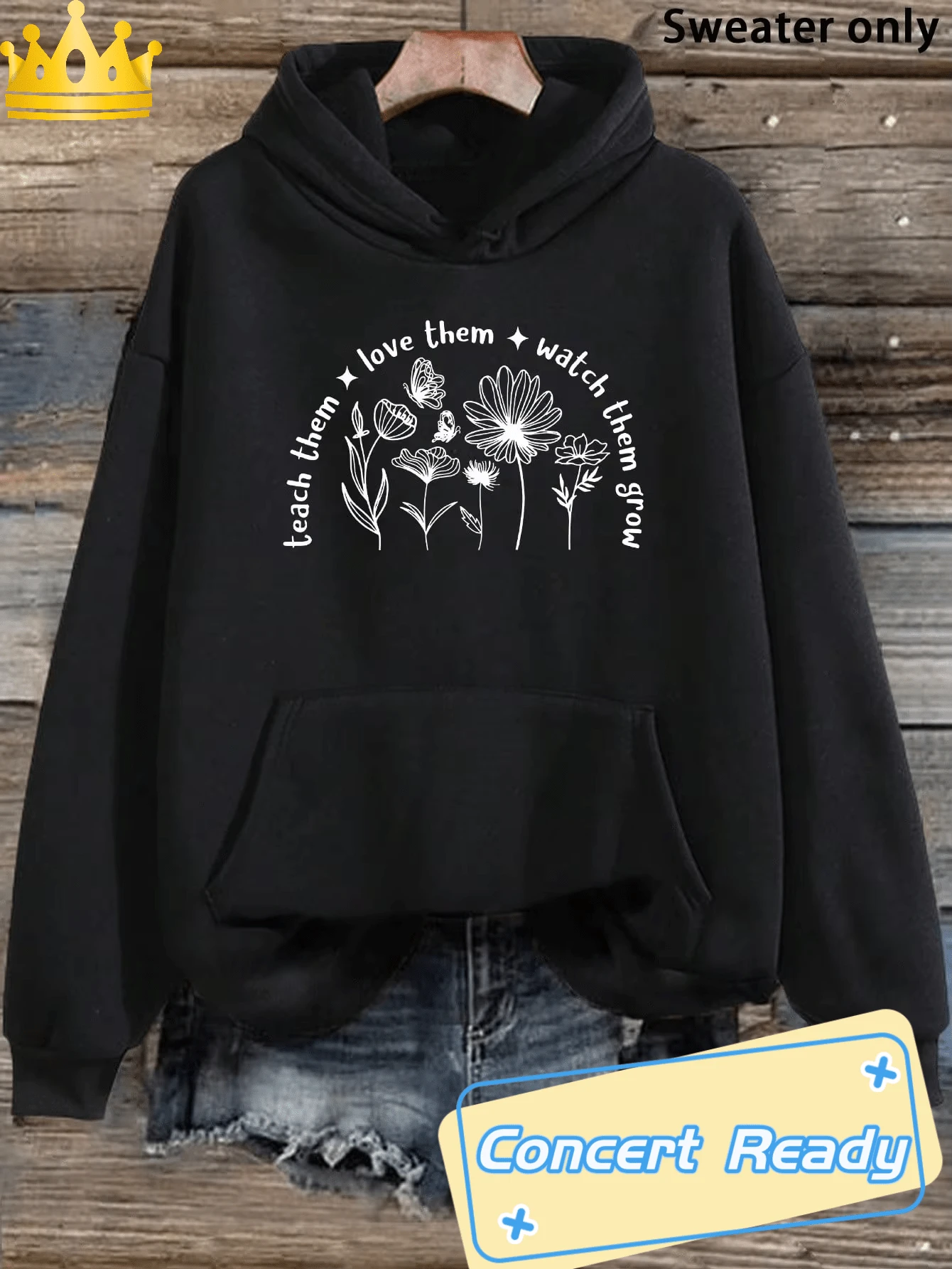 Women Sports Sweatshirts - 黑色 - 查看 1