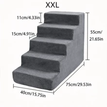 1Pc Straight Pet Ladder, Non-Slip And Washable, Available With 3/4/5 Steps, Suitable For Small, Medium And Large Pets For Bunk Beds And Sofas, Multiple Colors Available. - Multicolor - View 14