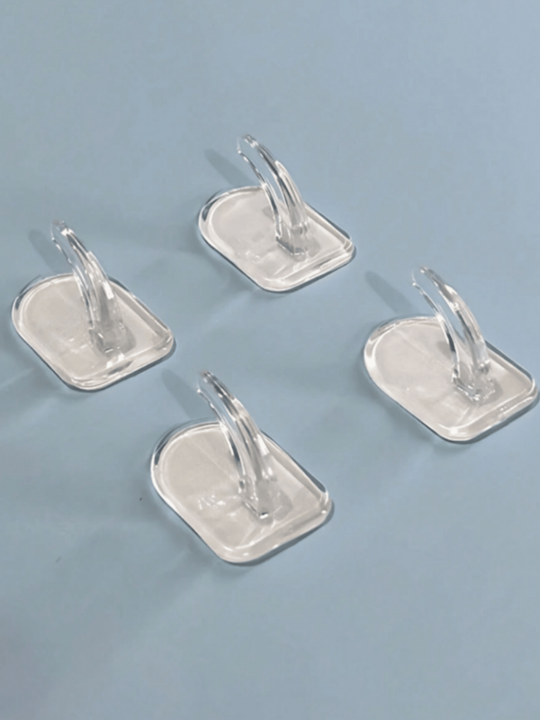 Acrylic Transparent Hooks, Can Be Used To Hang Small Items Such As Keys, Towels, Clothes. Strong Plastic Adhesive Hooks, No Drilling Required, Do Not Damage The Wall, Suitable For Bathrooms, Kitchens, Bedrooms, Apartments, Offices And Other Places