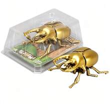 Wind-Up Bionic Beetle Model Movable Insect Figurine Halloween Party Decor Collectible - Multicolor - View 1