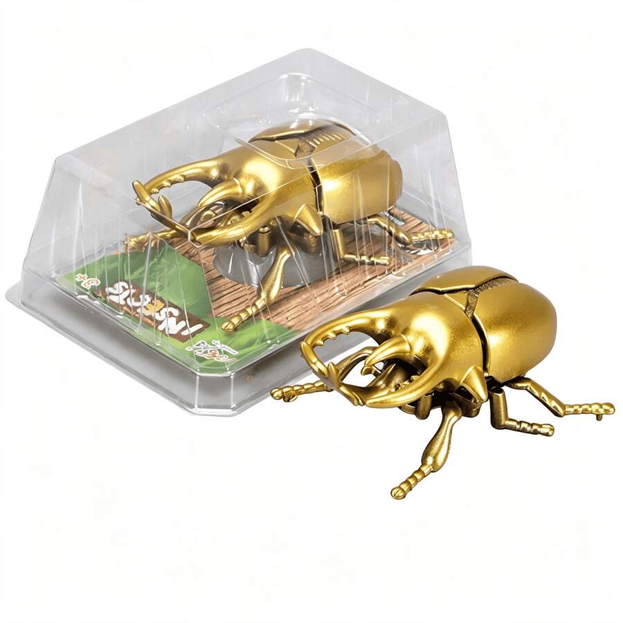 Wind-Up Bionic Beetle Model Movable Insect Figurine Halloween Party Decor Collectible - Multicolor - View 1