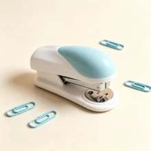 1pc Macaron Colorful Stapler, Desktop Office Home Effort-Saving Stapler, Student Exam Paper Document Binding Machine, Minimalist Multi-Color Options Office Stationery - Stapler - View 13