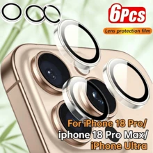 XINHONGYU 6片超清晰鋼化玻璃相機鏡頭保護膜，適用於 Duo-Phone 17 Pro Max，9H 硬度鋼化玻璃，高清晰透明，兼容 16 Pro Max、16e、17 Air、14、13、12、11、15 Pro、14 Pro，完美貼合，耐刮耐用，適合搭配手機殼使用 - 6件 - 查看 35