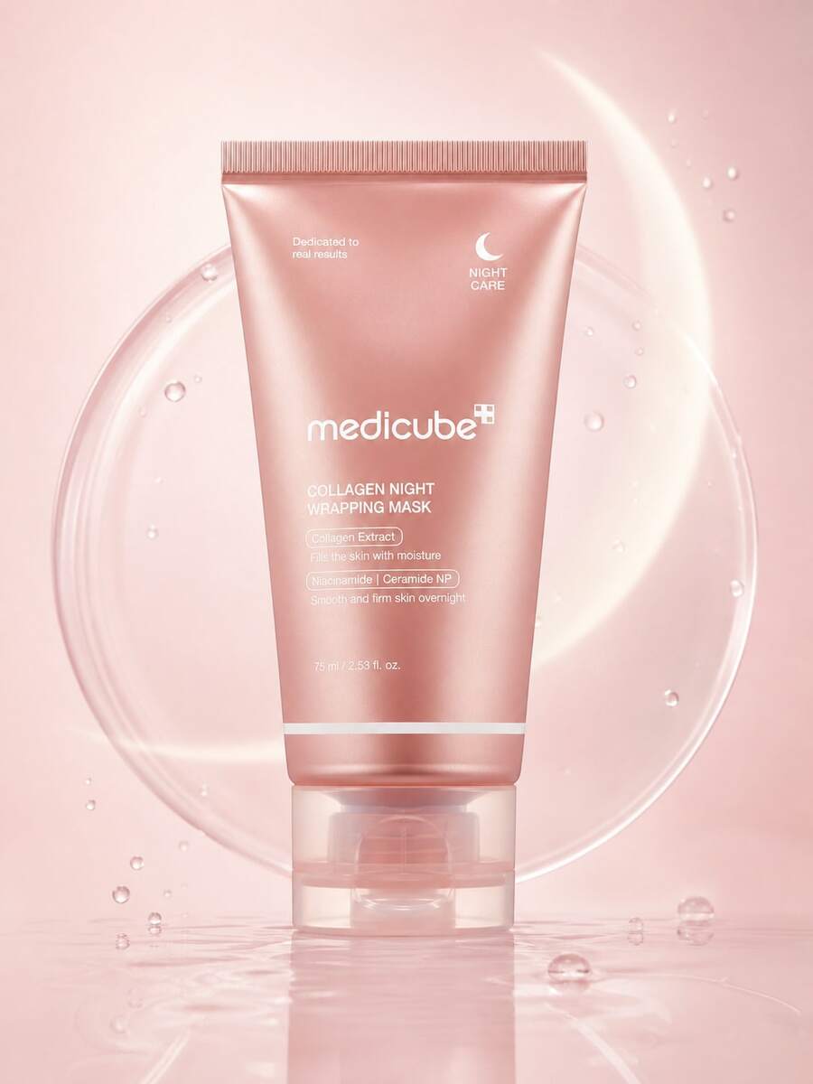Medicube Collagen Wrapping Mask, Overnight Peel‑Off Facial Mask, Hydrating & Elasticity Boost, Hydrolyzed Collagen For Glowing Skin, Korean Skincare 2.53 Fl.Oz - Collagen Overnight Sleeping Mask - View 1