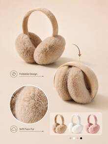 Winter Warm Earmuffs- Foldable, Plush Texture, Warm And Comfortable; Unisex With A Minimalist Design; Features A Soft, Insulating Lining; Suitable For Cold Outdoor Weather In Winter. - Multicolor - View 4