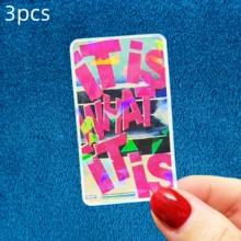 Pink Lettering IT IS WHAT IT IS, Used For Self-Consolation, Let Go Of Hesitation Waterproof Vinyl Sticker - Durable Smooth Surface, Self-Adhesive Bumper Sticker, Suitable For Cars, Windows, Laptops, Trucks, Water Bottles - Multi-Purpose Durable Design, Car Sticker - Vinyl - View 13