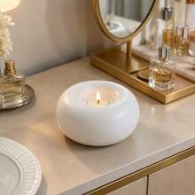 2pcs White Ceramic Candle Holders - Minimalist Creative Home Decor, Suitable For Dining Table And Desk, Perfect Decorative Choice (Candles Not Included) - Multicolor - View 4