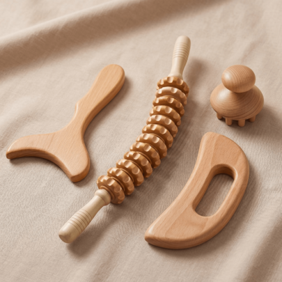 SilvaLex Wooden Massage Tool, Full Body Massager, Hand Massager, Shoulder & Neck Massage Tool, Facial Massage Tool, Back Massage Tool, Waist Massage Tool, Multi-Functional Body Massage For Different Parts, Body Relaxation Tool, Suitable For Home Use, Can Be Given As Holiday Gift To Family, Friends, Classmates