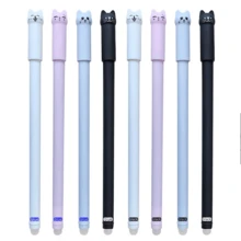 4pcs Cat Erasable Gel Pens, 0.5mm Magic Ink, Blue & Black Pen Set With Eraser, Creative Student Stationery, Back To School - Sets - View 12