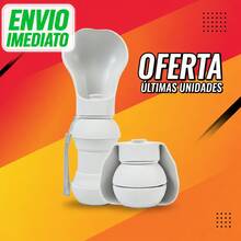 Bebedouro Portátil para Pets Silicone 300ml - Garrafa de Água para Cachorro e Gato Ideal para Passeios Viagens e Caminhadas Trilhas Leve e Prático - Branco - Visão 11