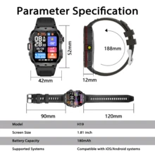 ERUN New Unisex Touchscreen Smart Watch With Multiple Sports Modes, Information Alerts, Call Alerts, Hydration Reminders, Remote Camera Control, Music Control, 180mAh Battery - Multicolor - View 10