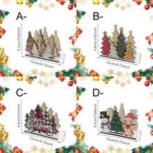 1/4pcs Christmas Tree Wooden Napkin Holder With Snowman Rustic Farmhouse Table Tissue Paper Stand Dispenser For Holiday Dining Home Decor Xmas Party Decoration - Multicolor - View 14