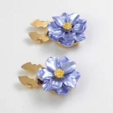 1Pc/2Pcs Floral Seamless Button Set, Decorative Clip-On Shirt Buttons, Women's Shirt Collar/Cuff Decorative Buttons, Quick Detach And Install - Multicolor - View 11