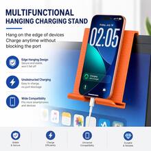 Dudukan Ponsel Silikon Lipat, Dudukan Ponsel Meja Portabel, Alas Ponsel Universal dengan Fungsi Gantung Monitor - Jeruk - View 8