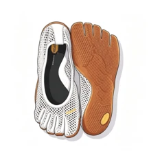 Women Minimalist Five Fingers Barefoot Ballet Shoes, Breathable Mesh Slip On Water Shoes, Wide Toe Box Toe Separator Footwear For Yoga & Daily Walking - Net Orange - View 7