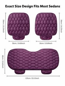 1pc Car Back Seat Protector, Plush Material Seat Cushion, Anti-Slip Car Seat Pad, Universal Size Seat Pad Accessory, Car Interior Accessory, Car Decoration Garage Storage Organizer - A - View 9