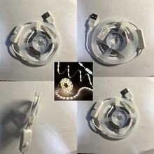5pcs/3pcs/1pc, LED Light Strip With Switch, USB Powered Flexible Ceiling Light Strip With Button Switch, Warm White/White Light, Drill-Free Linear Light Strip Suitable For TV Backlight And Home Decor, Perfect For Weddings, Halloween, Christmas, Parties And More - White - View 10