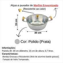 Panela Alumínio Fundido Grossa 22 cm Polida - Visão 3