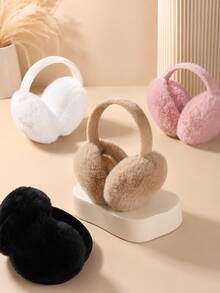 Winter Warm Earmuffs- Foldable, Plush Texture, Warm And Comfortable; Unisex With A Minimalist Design; Features A Soft, Insulating Lining; Suitable For Cold Outdoor Weather In Winter. - Multicolor - View 3